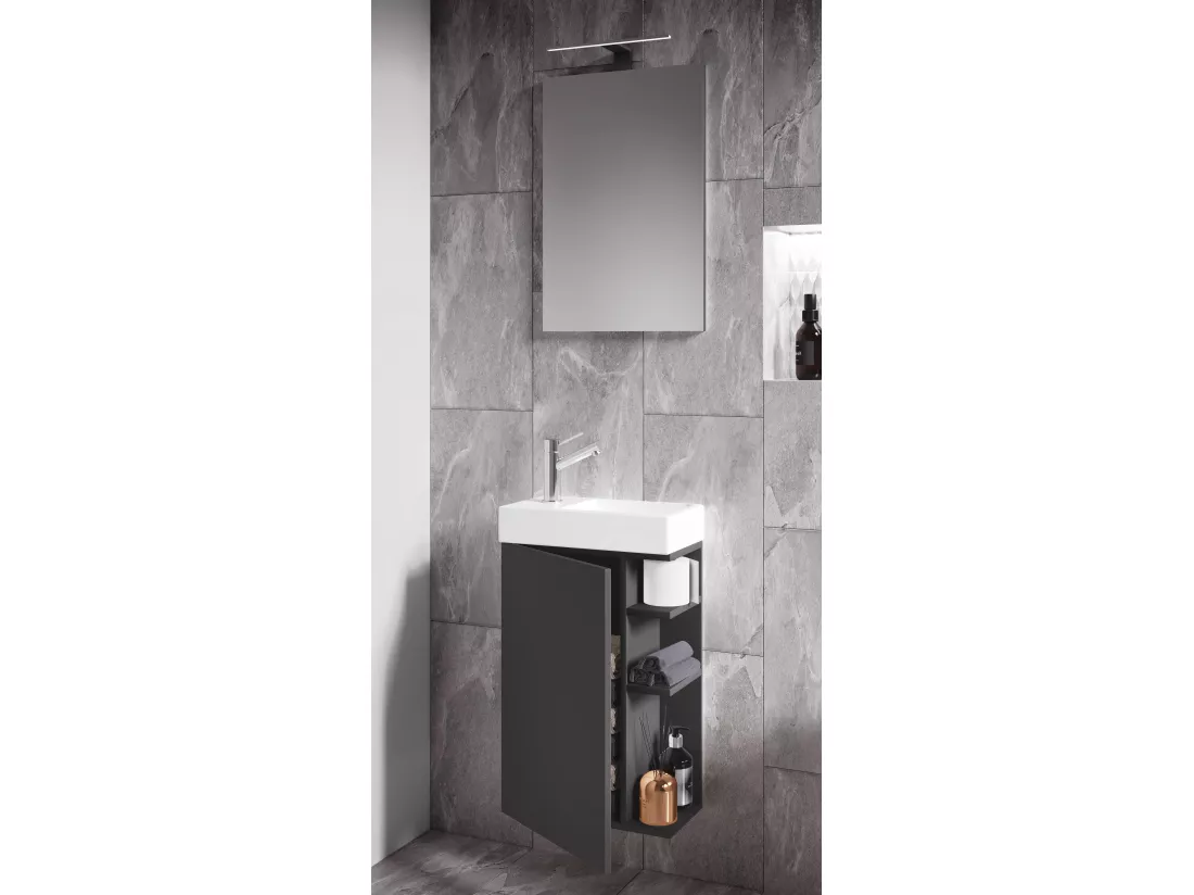 2-pièces lavabo meuble de salle de bains Lumia miroir