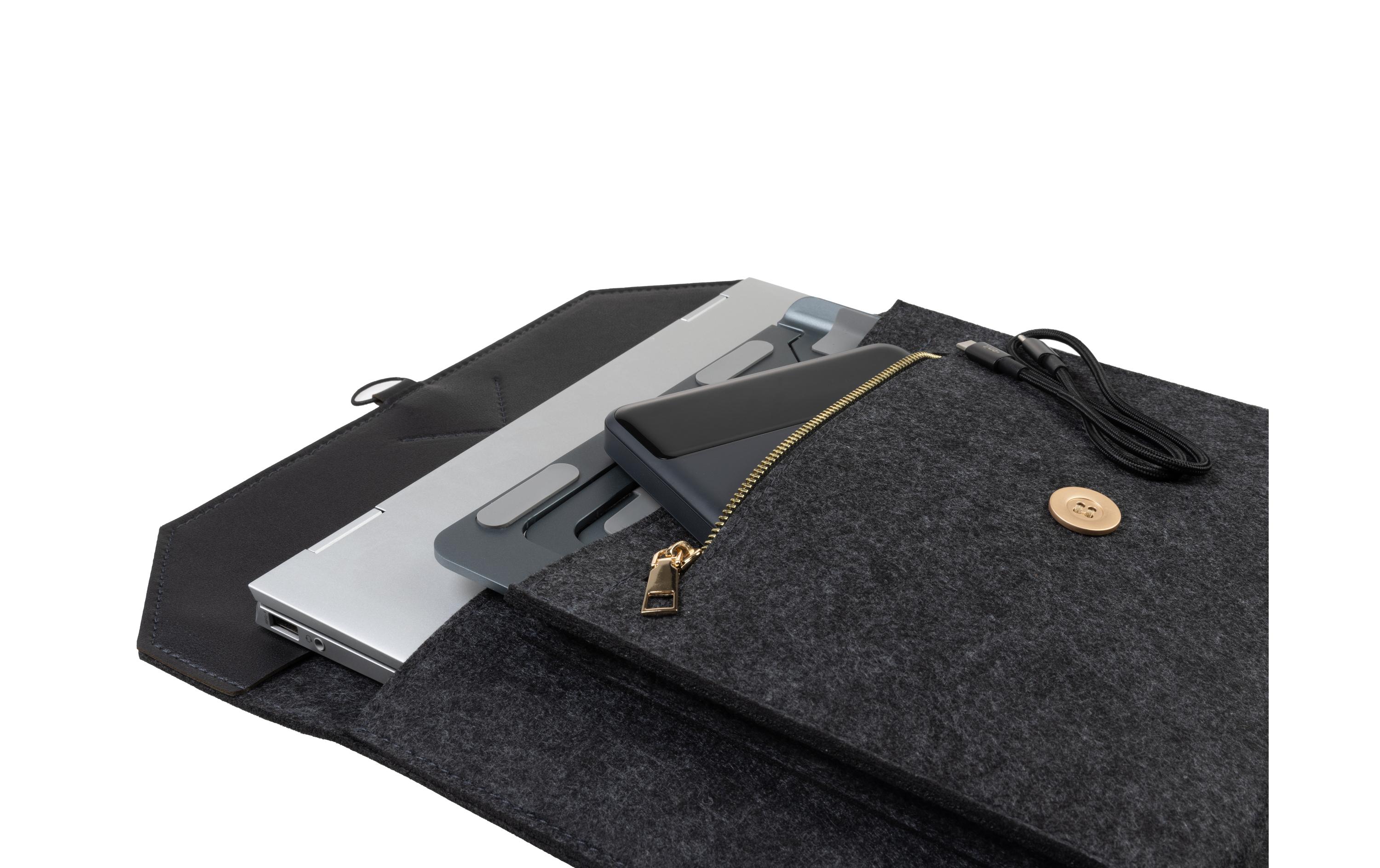 Powerbank Set Pro Slim 20000 mAh PDSet mit leistungsstarker Powerbank, Notebook-Ständer und Filz-Sleeve