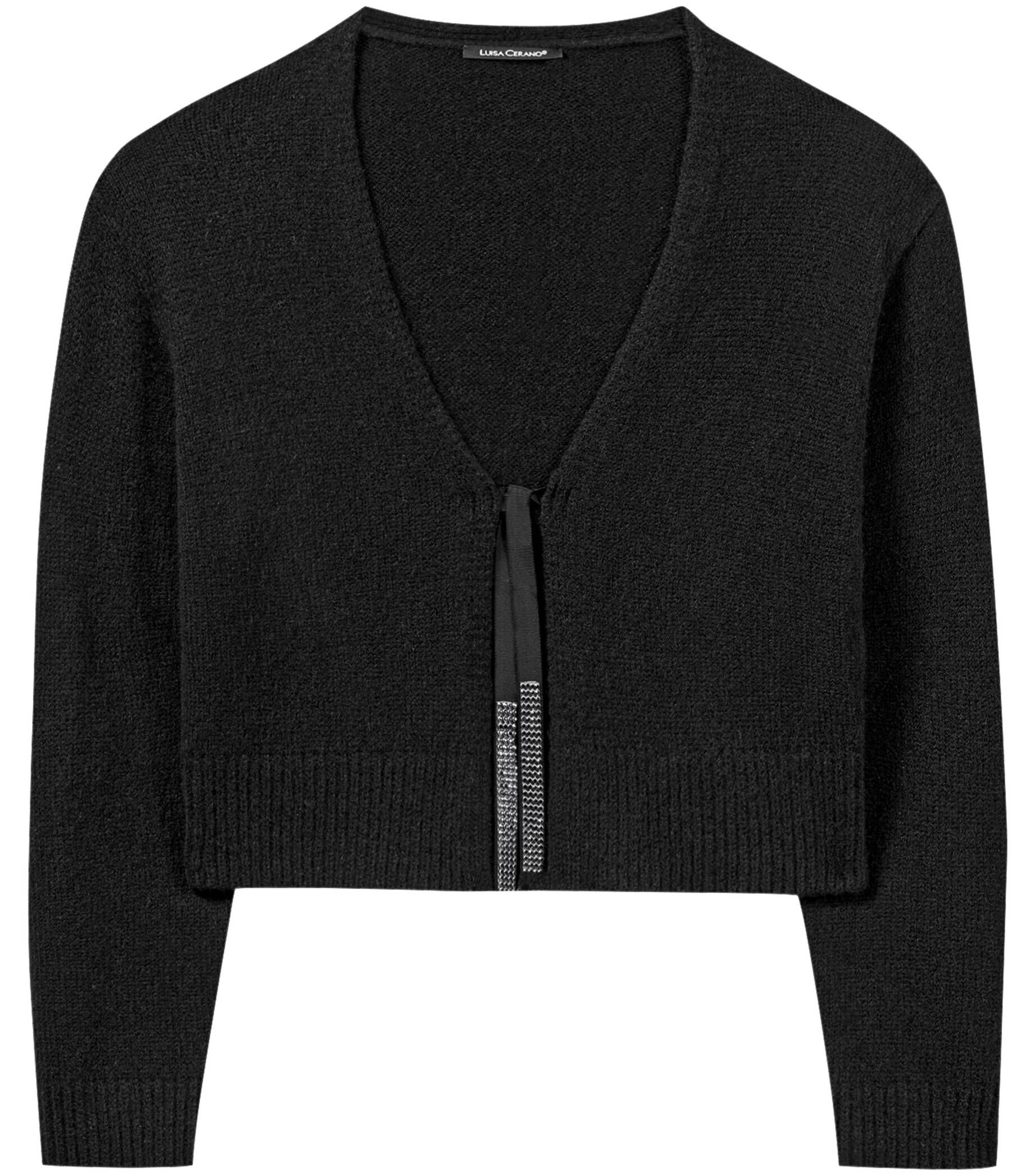 Luisa Cerano| Damen Strickjacke aus Wolle-Alpaka-Mix