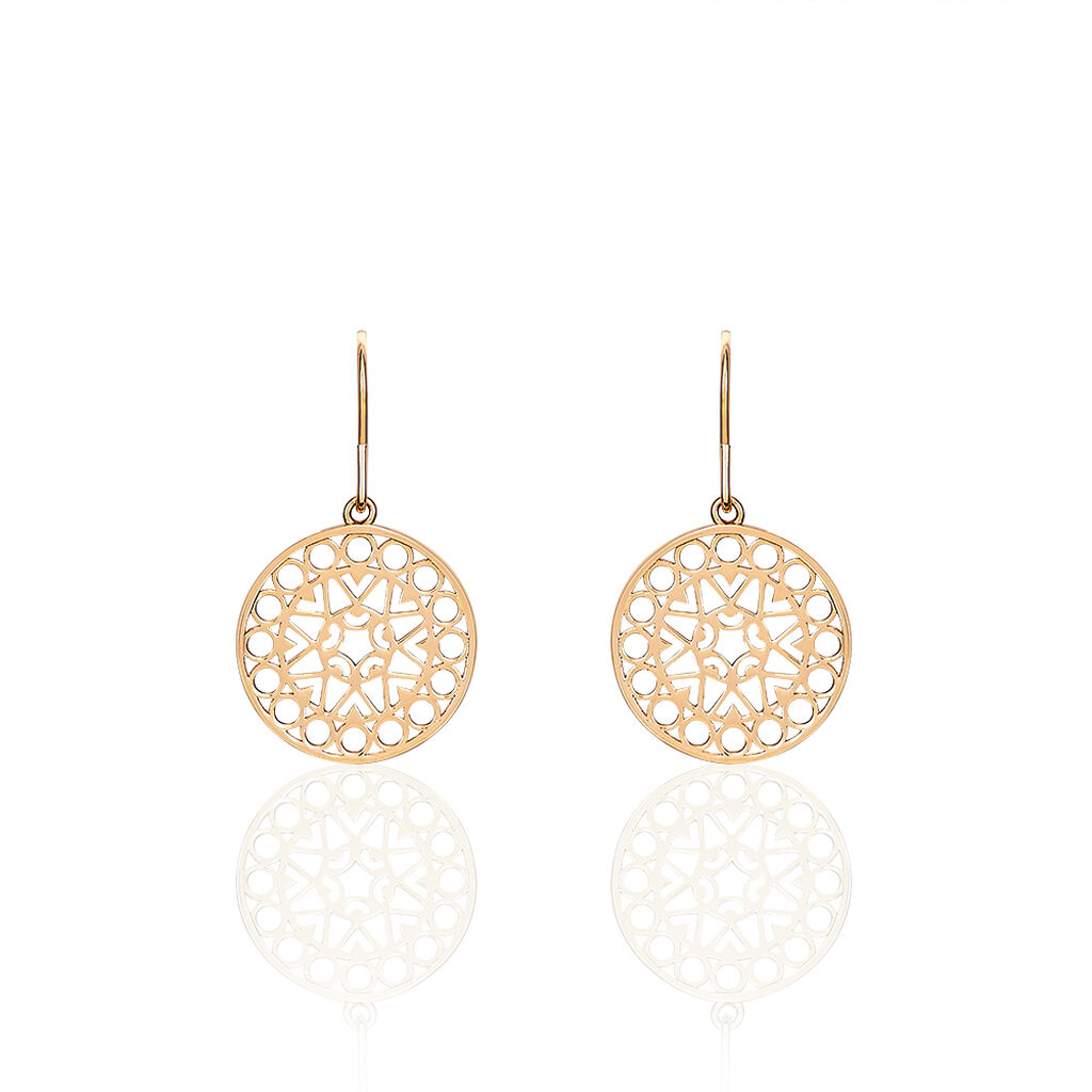 Boucles D'oreilles Pendantes Celso Plaqué Or Jaune