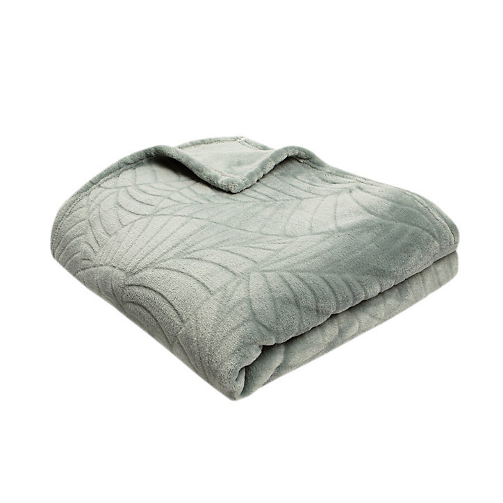 Plaid Avery palm vert JBY Creation L.180 x l.120 cm