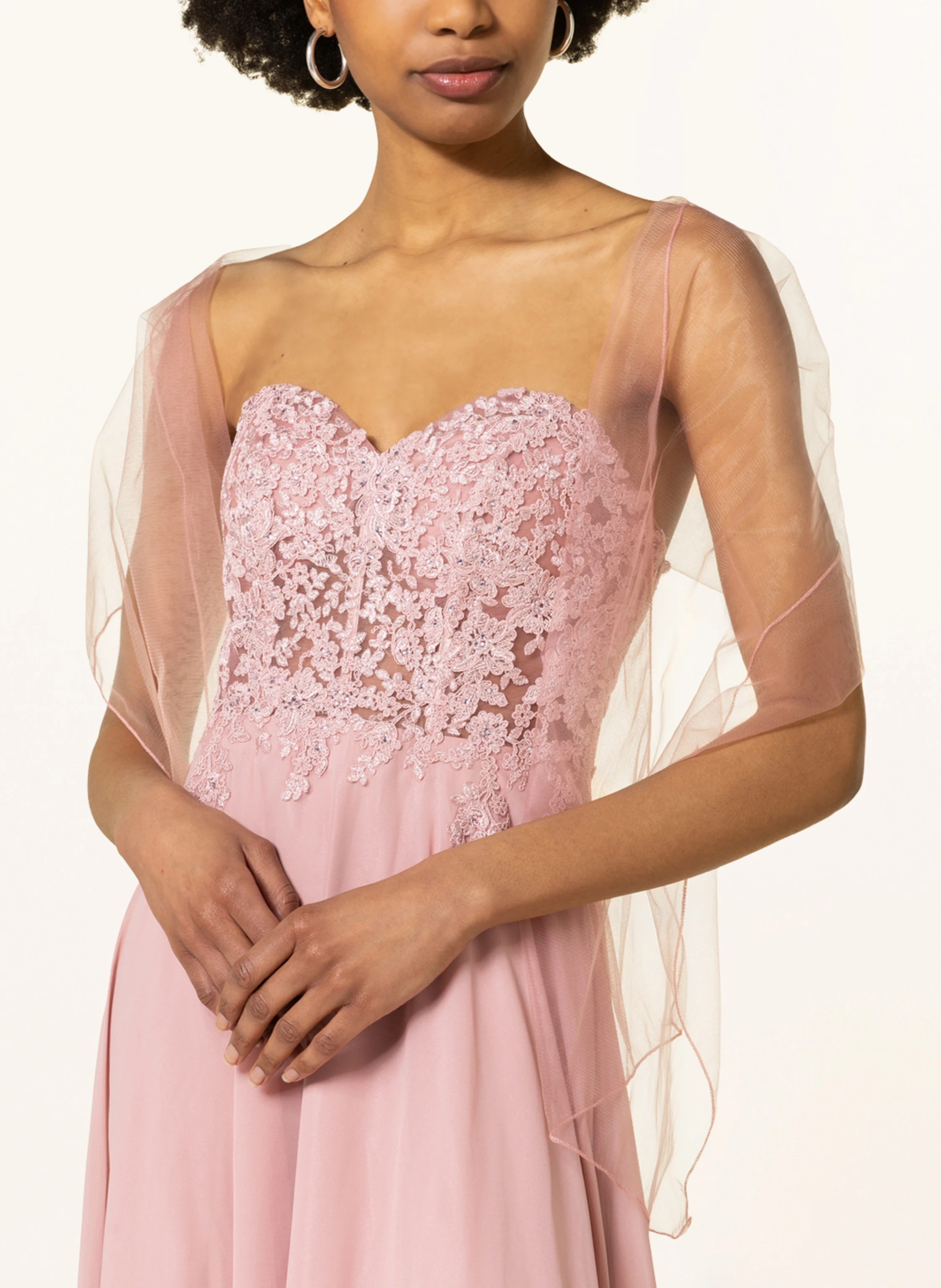 unique Abendkleid mit Schmucksteinen