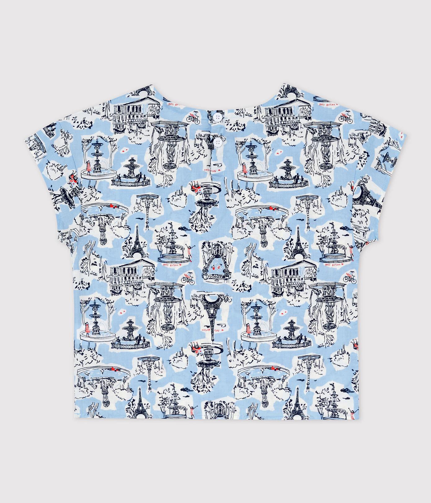 Blouse manches courtes à imprimé enfant fille