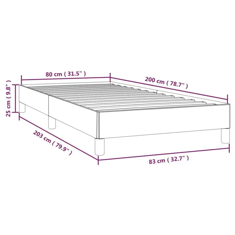 vidaXL - Bed frame zonder matras - Lichtgrijs - Fluweel - 80x200 cm