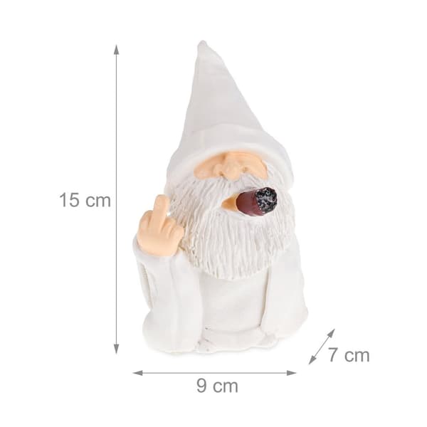 Hvit hagegnom med langfinger