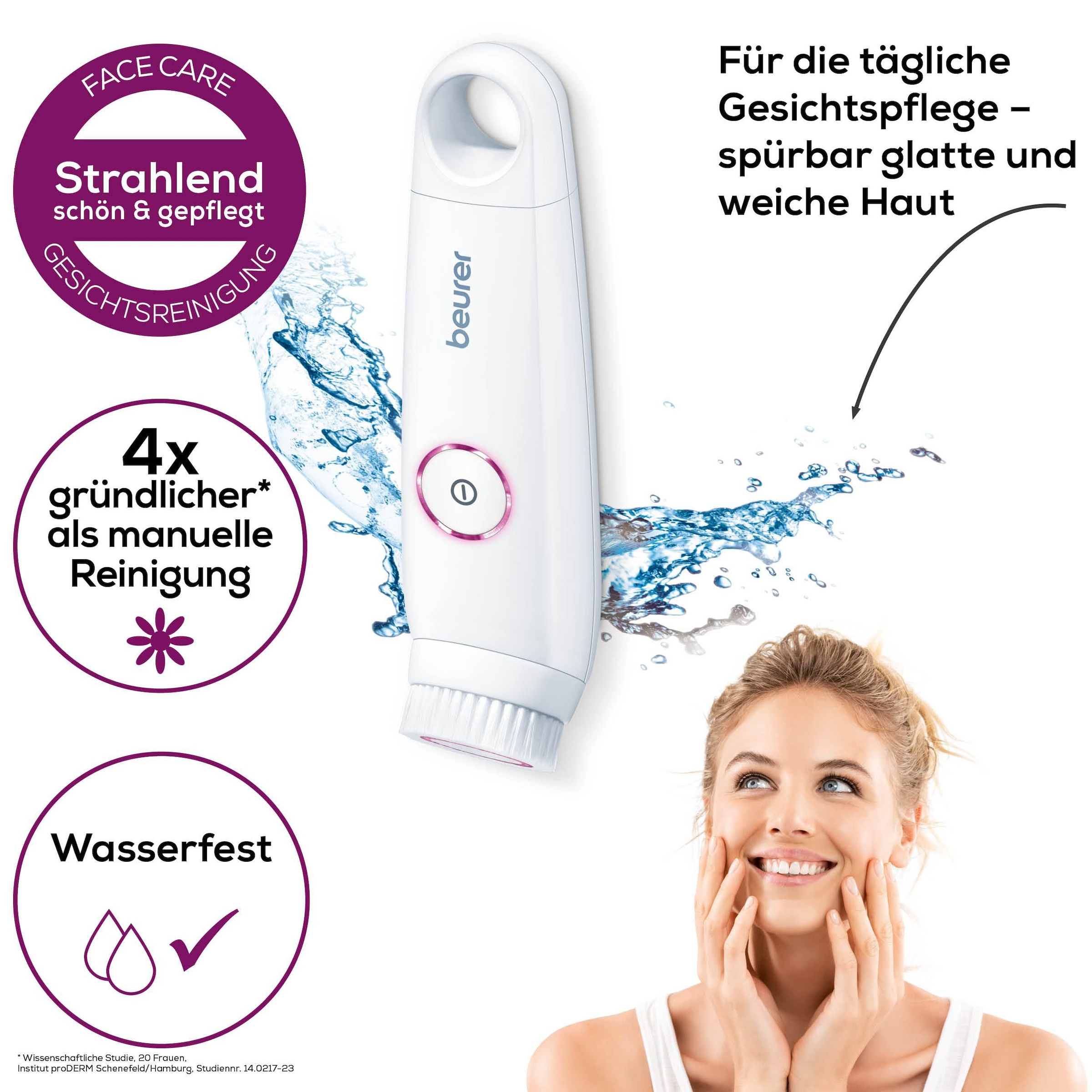 BEURER Elektrische Gesichtsreinigungsbürste »FC 45 für gründliche Hautreinigung« Mit 2-stufiger Rotation und 2 Geschwindigkeitsstufen