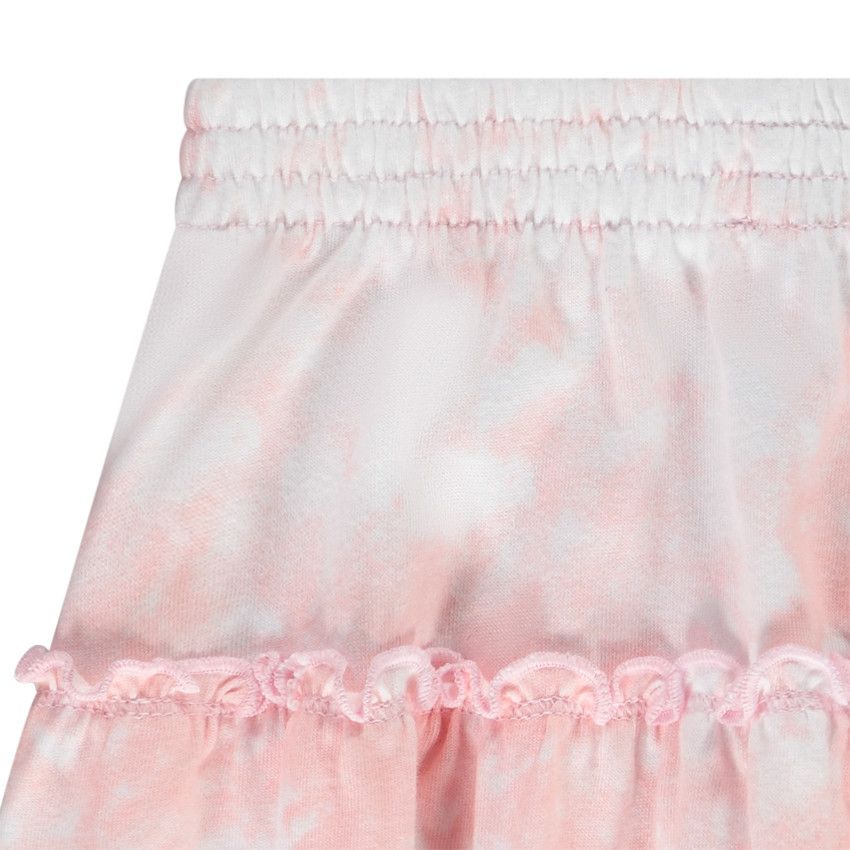 Jupe courte effet tie & dye en jersey pour fille - Rose