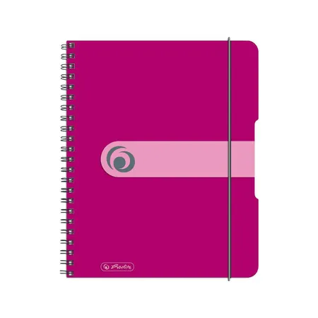 Herlitz Spiralblock beere, DIN A5, kariert, 80 Blatt