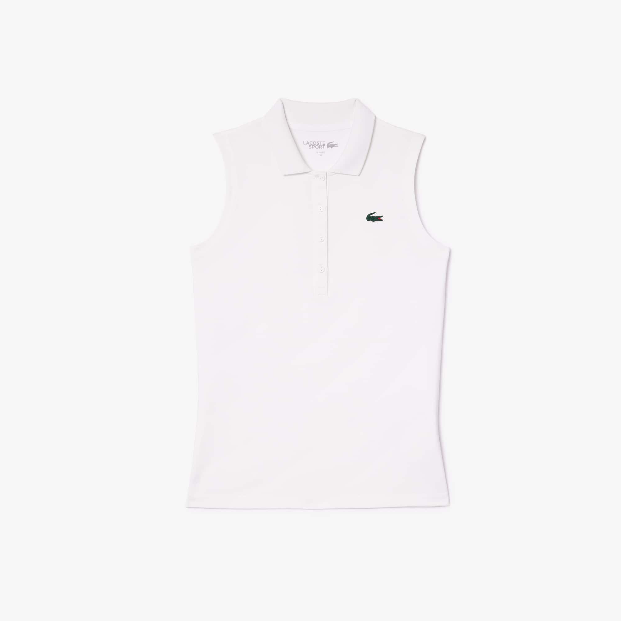 Polo Golf Ultra-Dry slim fit anti-UV stretch Manches Courtes - Blanc - Lacoste - Femme