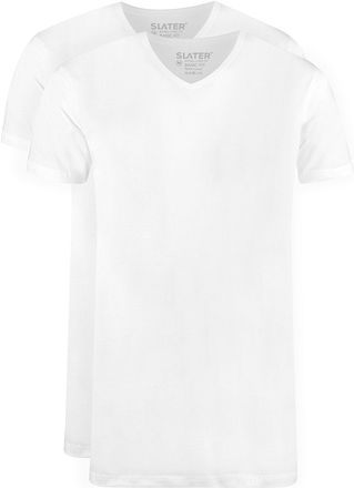 Slater 2-pack T-shirt V-neck Wit 3500-100 kopen