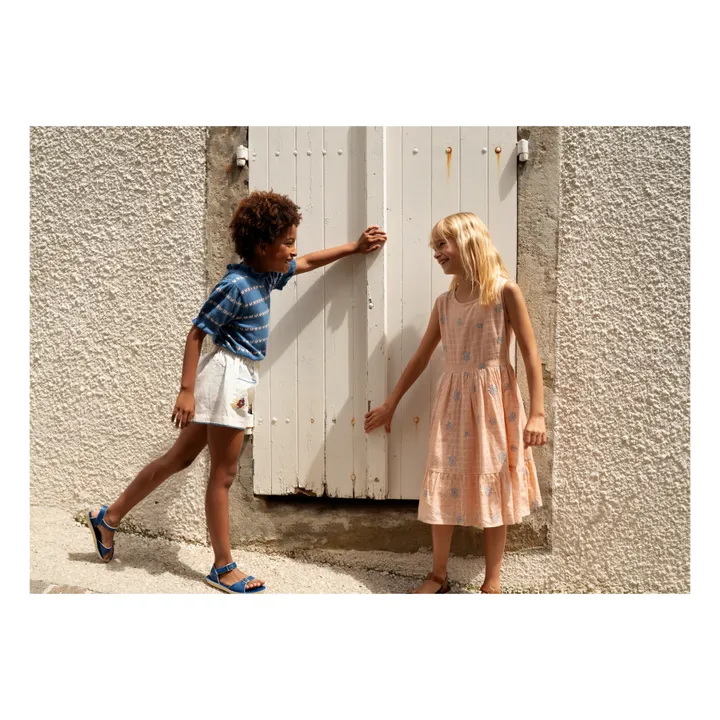 Lali Robe Chloé Fleurie Brodée | Saumon