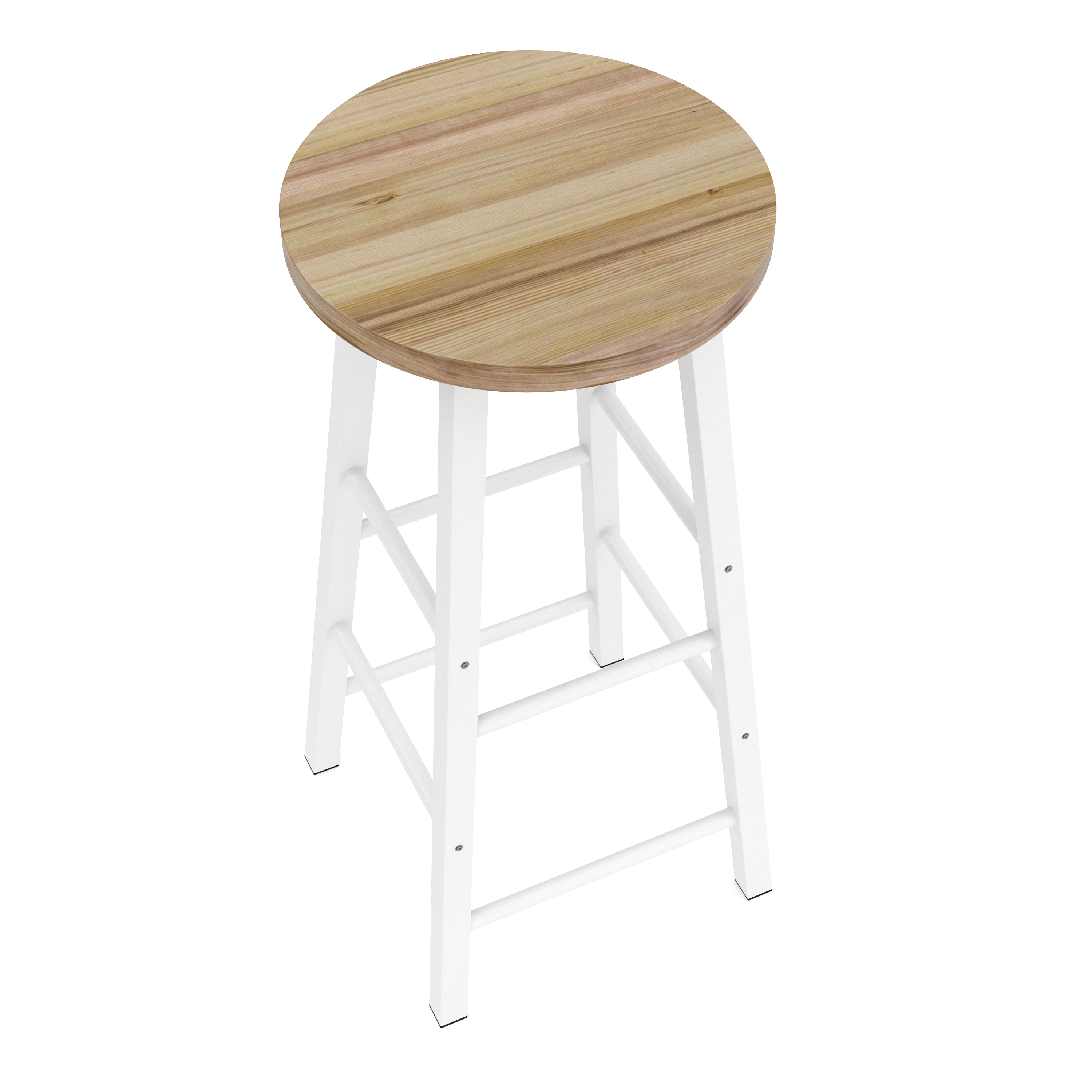 Barhocker TINA 2er Set natur/weiss