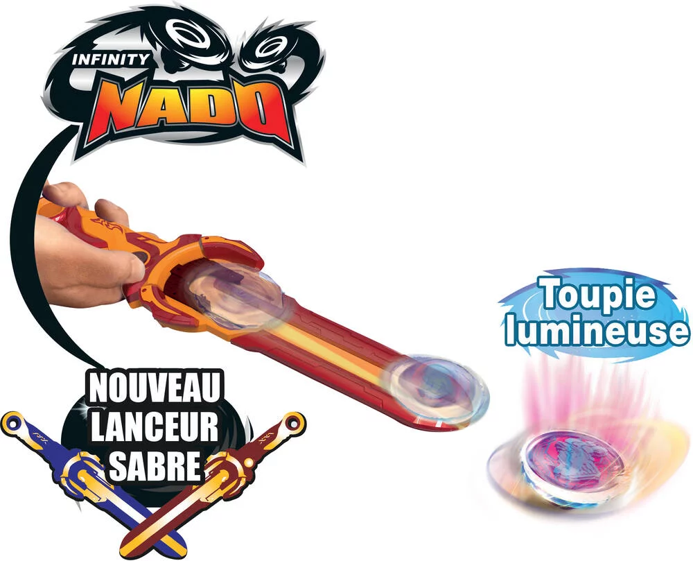 INFINITY NADO - LANCEUR SABRE INFINITY NADO VI ET TOUPIE LUMINEUSE