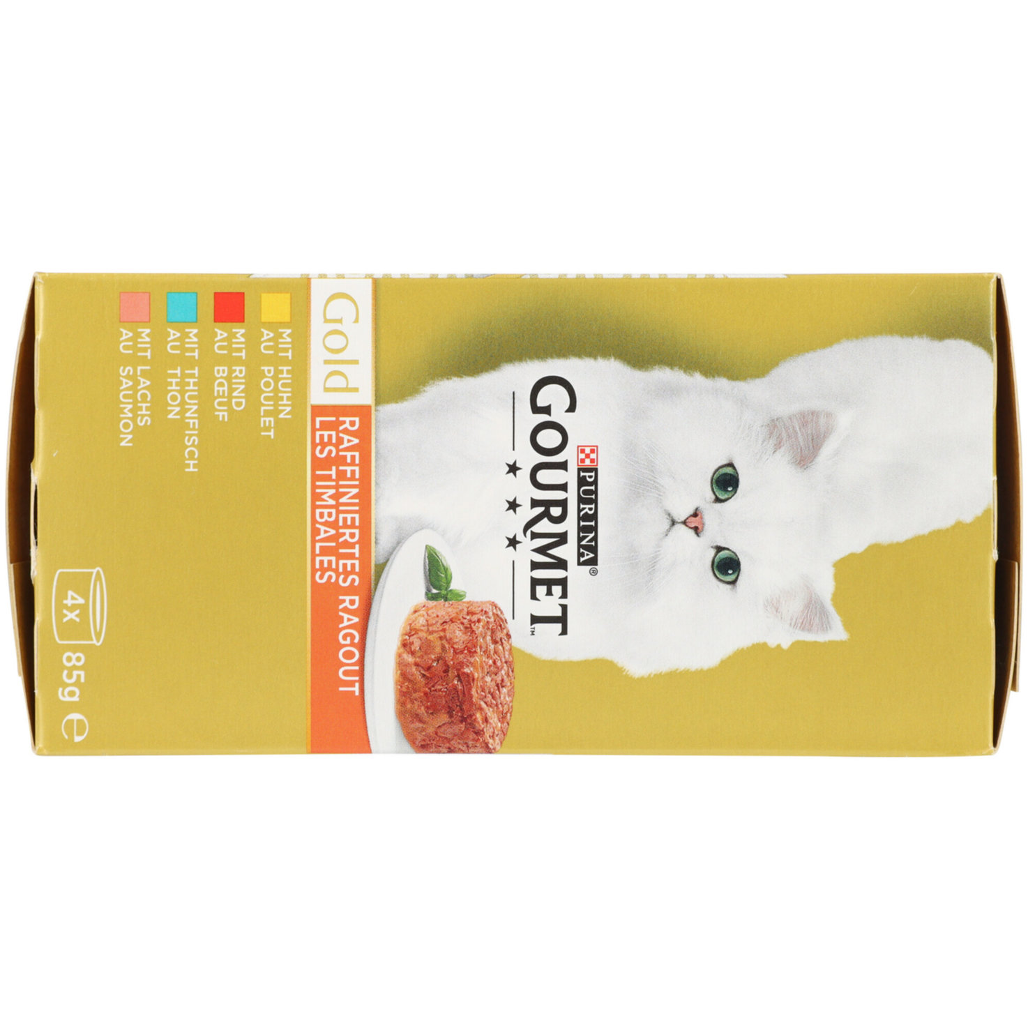Gourmet Gold Katzenfutter Ragout Fleisch & Fisch assortiert 4x85g