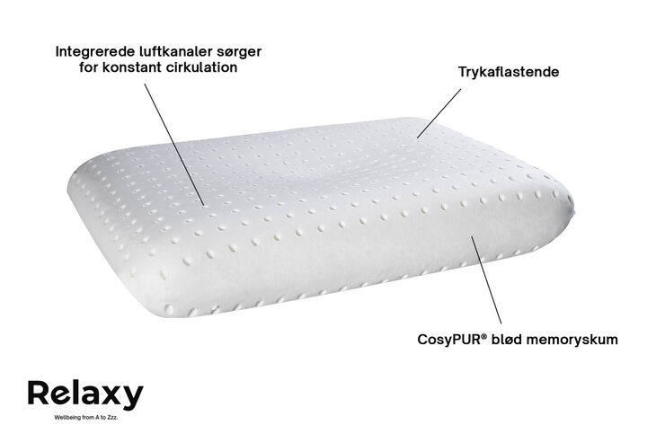 Relaxy Relaxy HEAVEN PUDE 55x37x11 cm Hvid