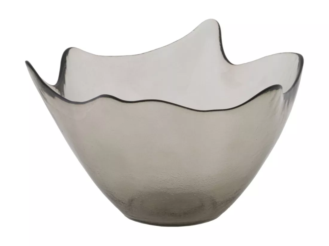 Bol en verre gris Ø 30x18 cm
