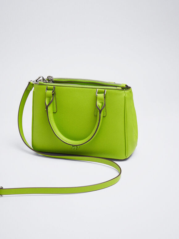 Bolsa de compras com alça de tecido - Verde