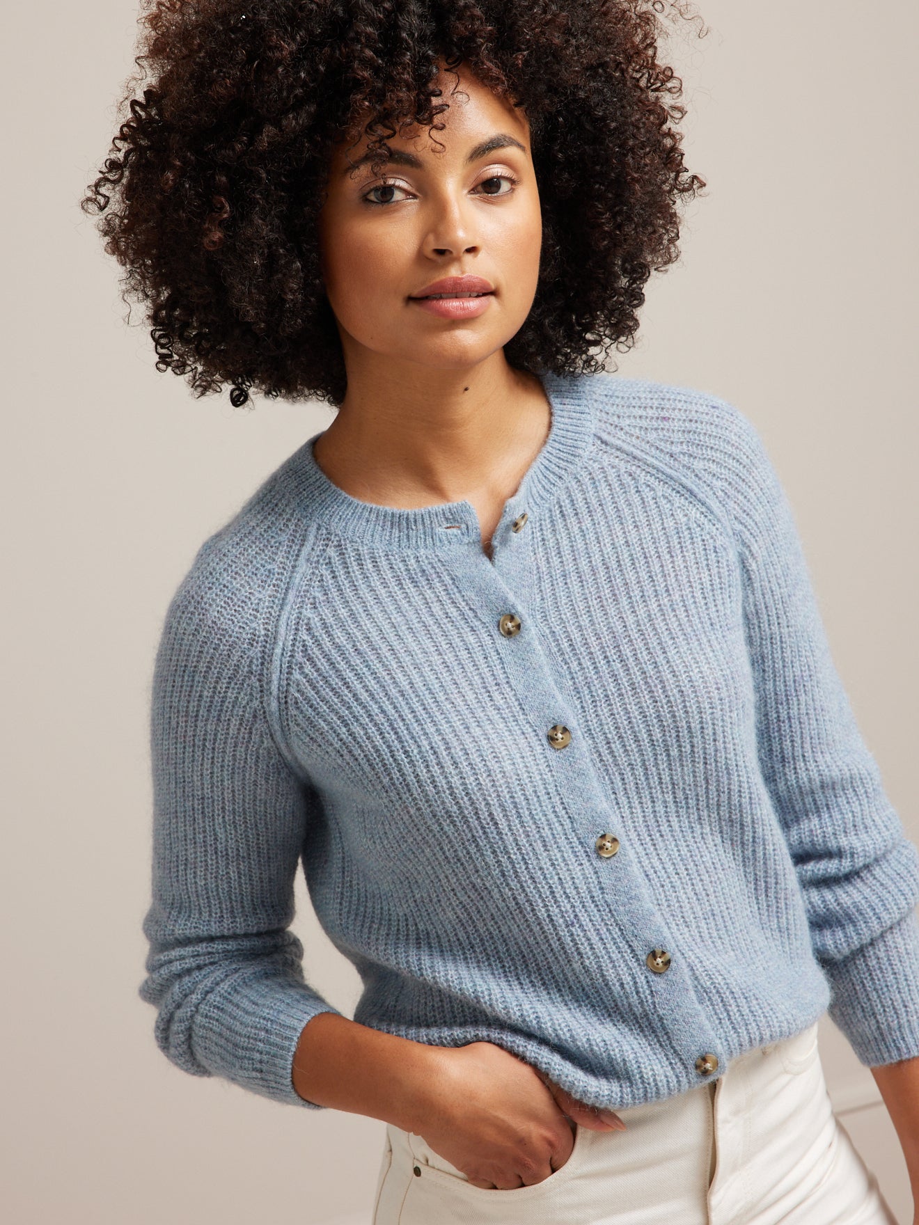 Cardigan maille perlée femme