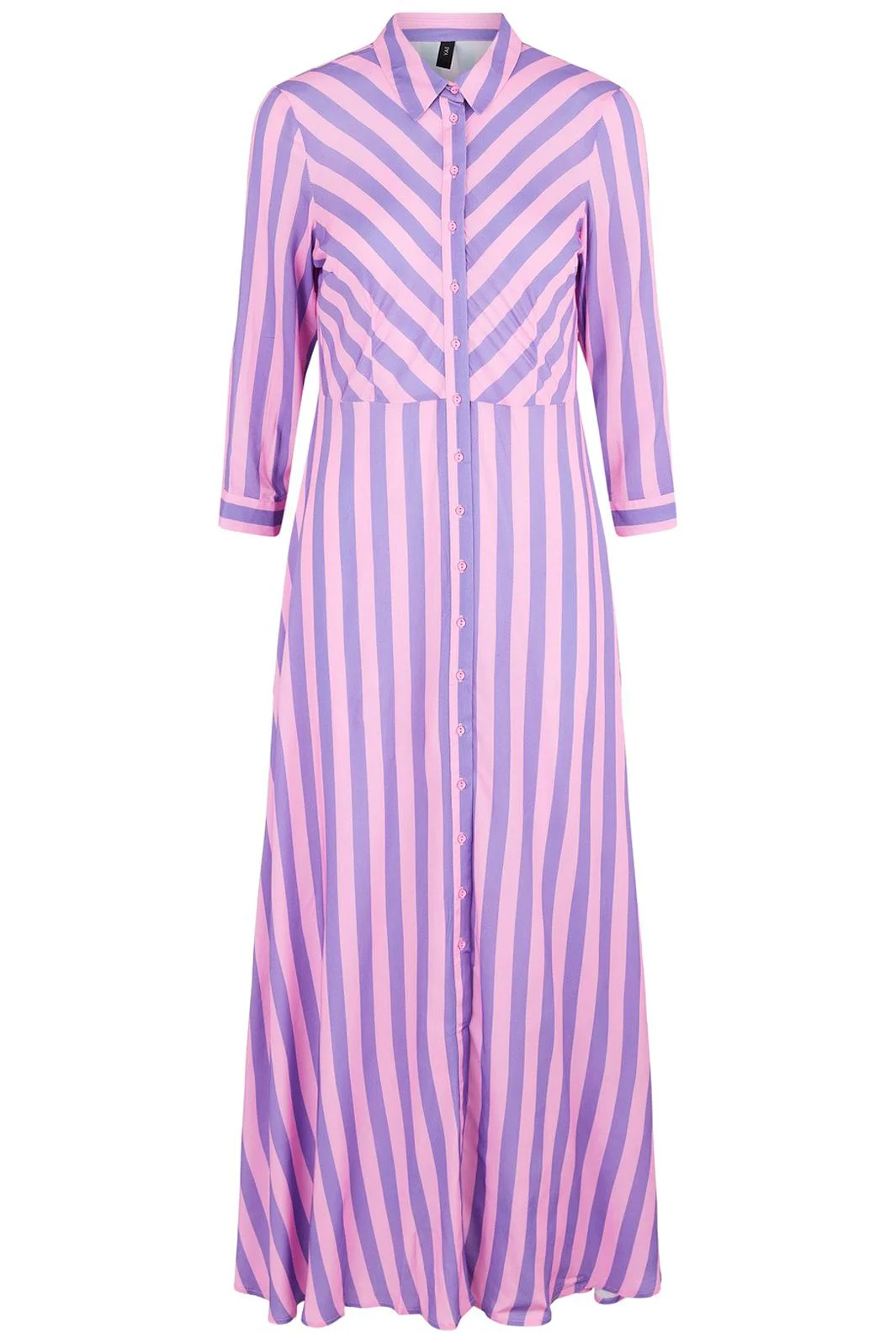 Y.A.S YasSavanna Long Shirt Dress orchid w stripes