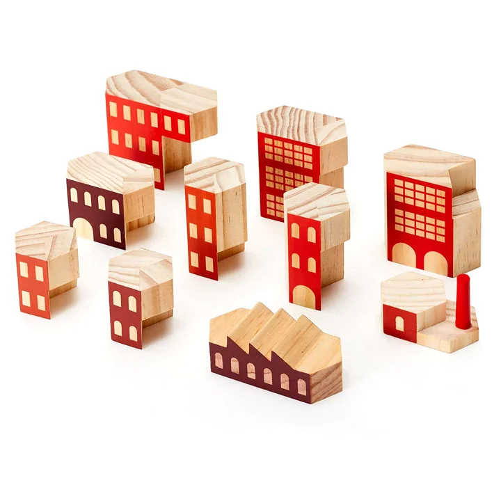Areaware - Blockitecture, Spielzeug Holz-Architektur, Factory
