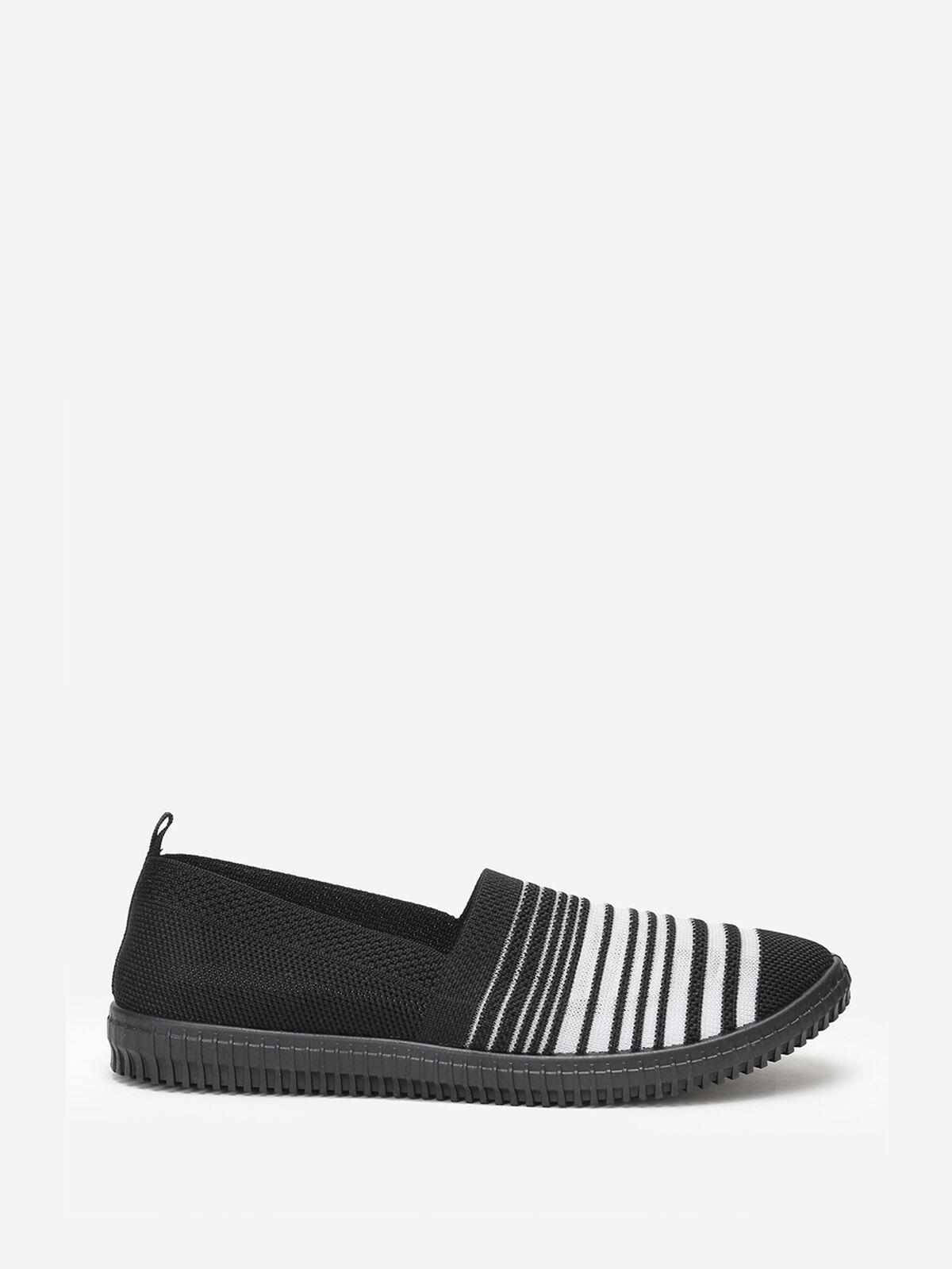 Slip-on en maille et effet transparent- Noir