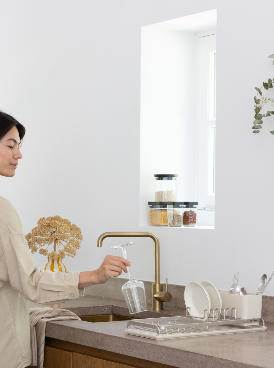 SinkSide Compact afdruiprek - Soft Beige