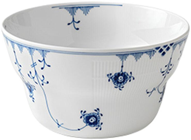 Royal Copenhagen Blå Elements 160 cl. skål Hvid, blå