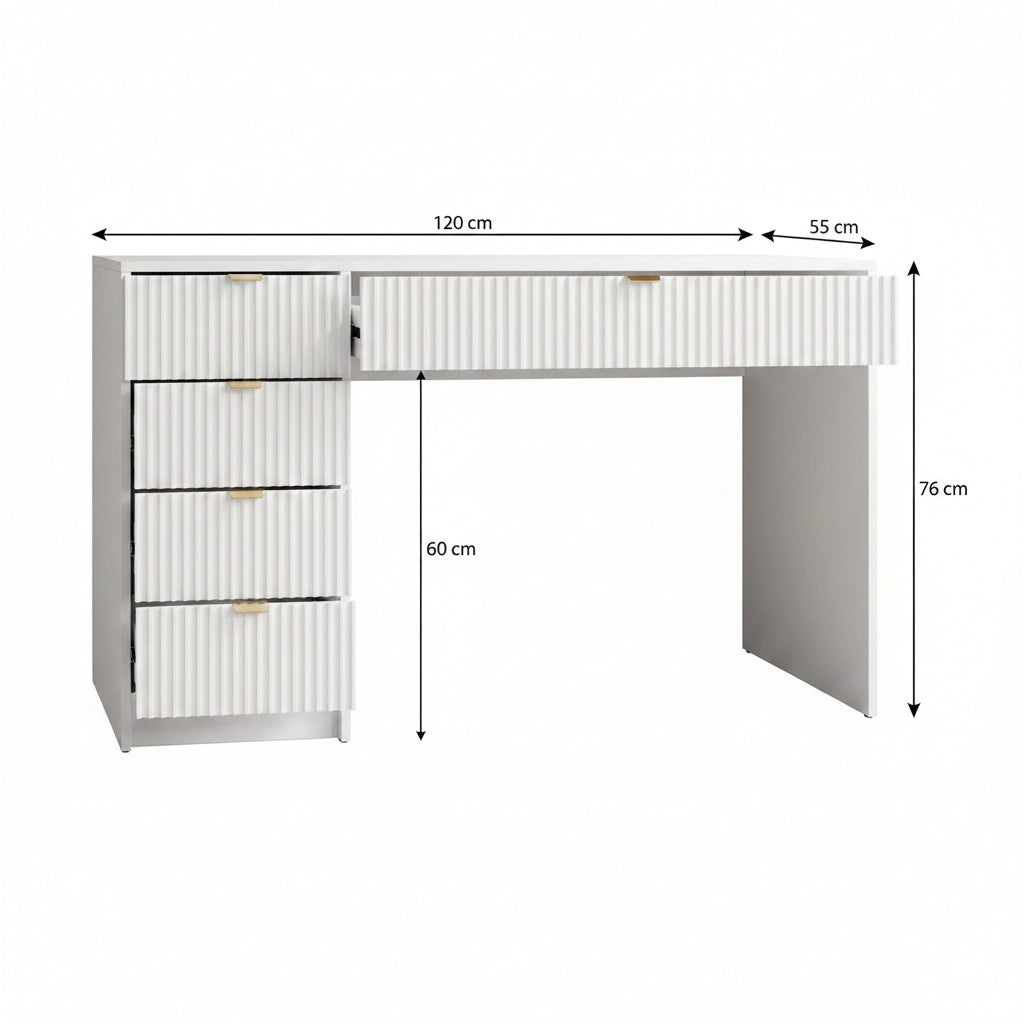Tavares - Kaptafel - Wit - 120x55x76 cm