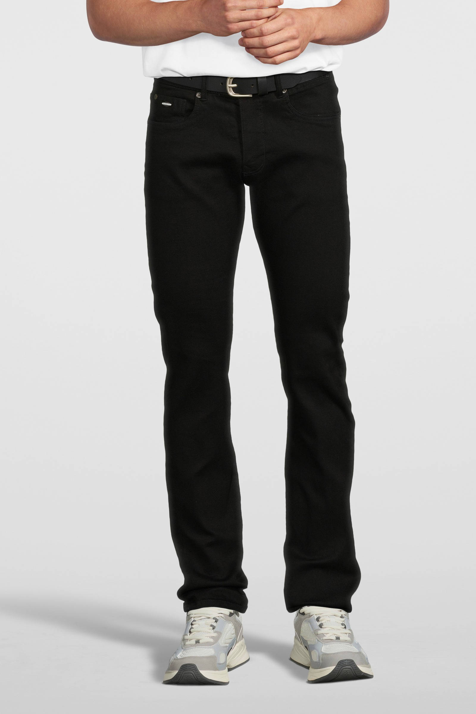 Petrol Industries slim fit jeans SEAHAM met riem zwart