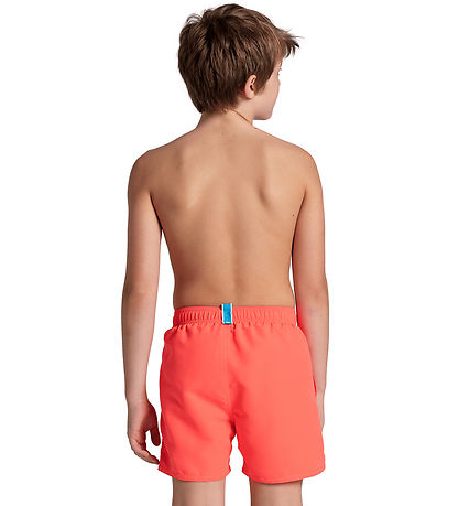 Arena Bådeshorts - Solid R - Fluo Red/Water