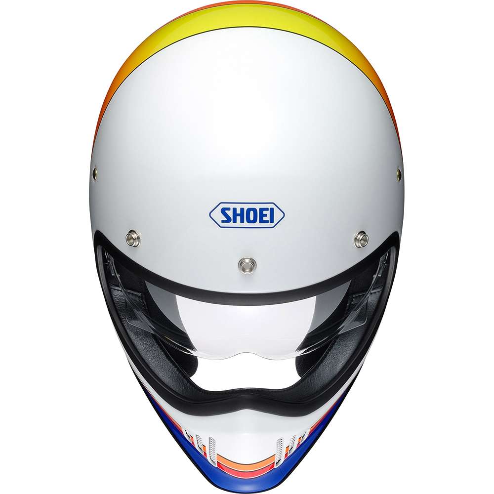 Shoei - Casque Ex-Zero Equation Blanc / Orange / Rouge / Bleu