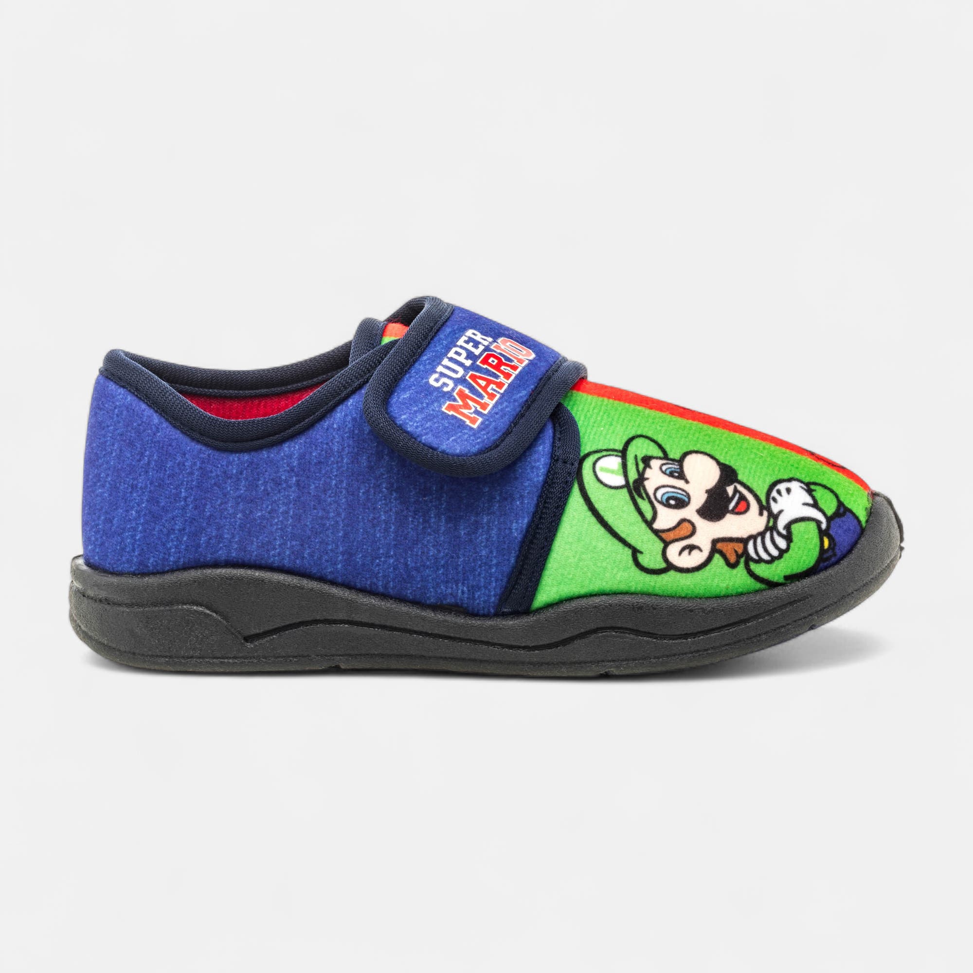 Pantoufles attaches velcros Garçon bleu marine