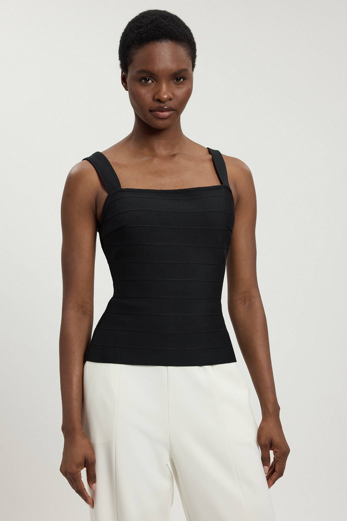 KarenMillen Haut À Bretelles Bandage Figure Form