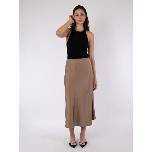 Neo Noir Bovary Nederdel, Dark Taupe, 38