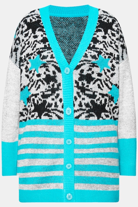 Strickjacke, Mustermix, Langarm