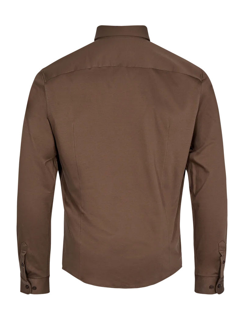 MOS MOSH CHEMISE HOMME MARCO CRUNCH JERSEY MARRON