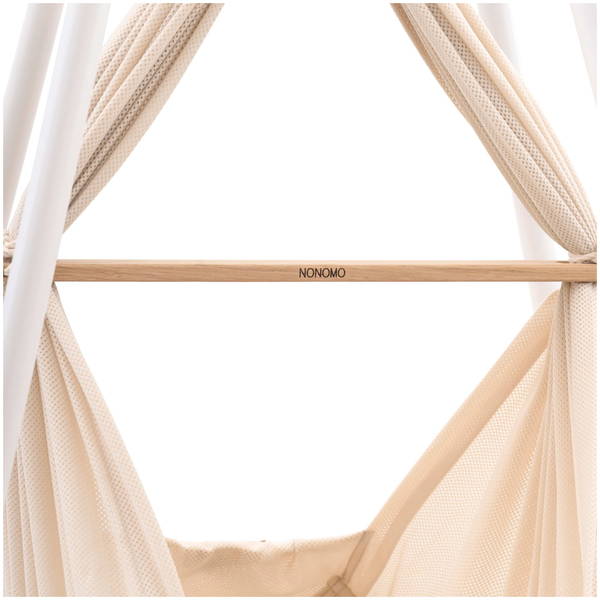 NonomoNonomo   Federwiege mit Move anthrazit und Tipi weiss almond