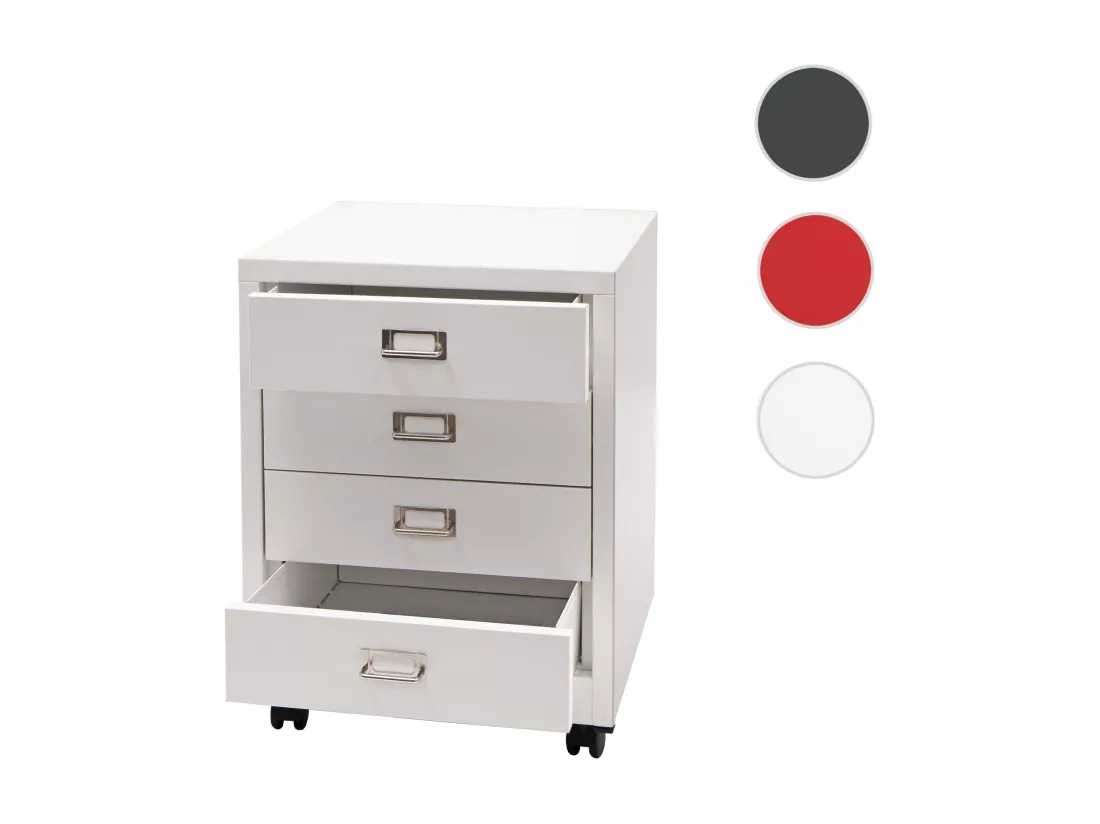 Caisson à roulettes MCW-L49, blanc