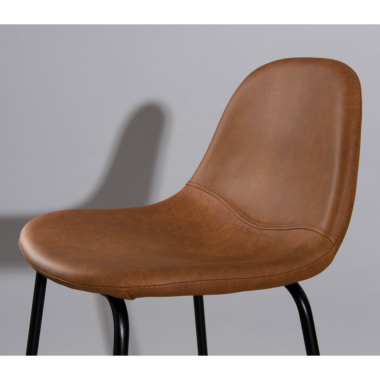 Macabane 2 Chaises de bar John marron - 41x45x87 cm