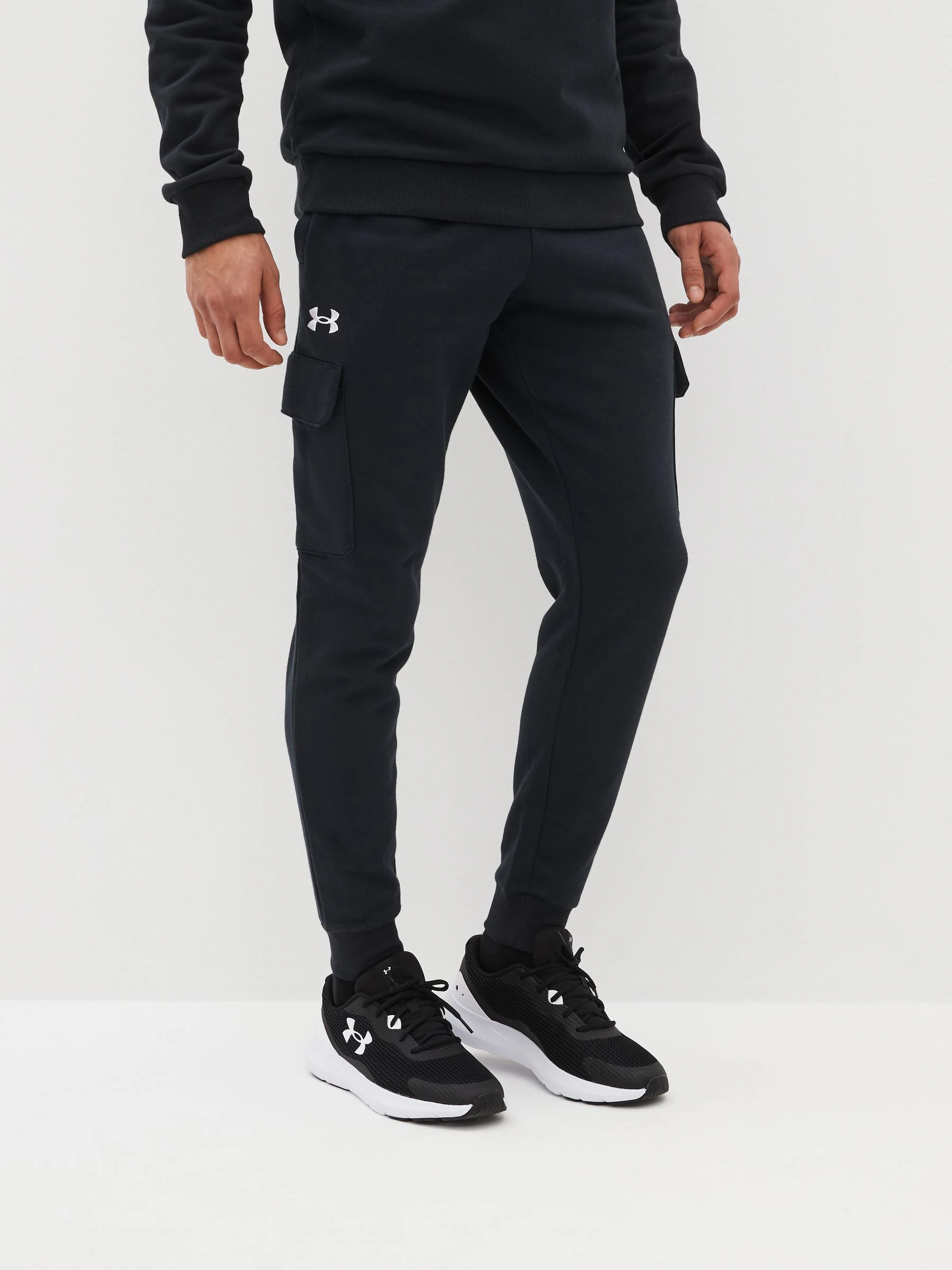 Zwart - Under Armour Rival cargojoggingbroek van fleece