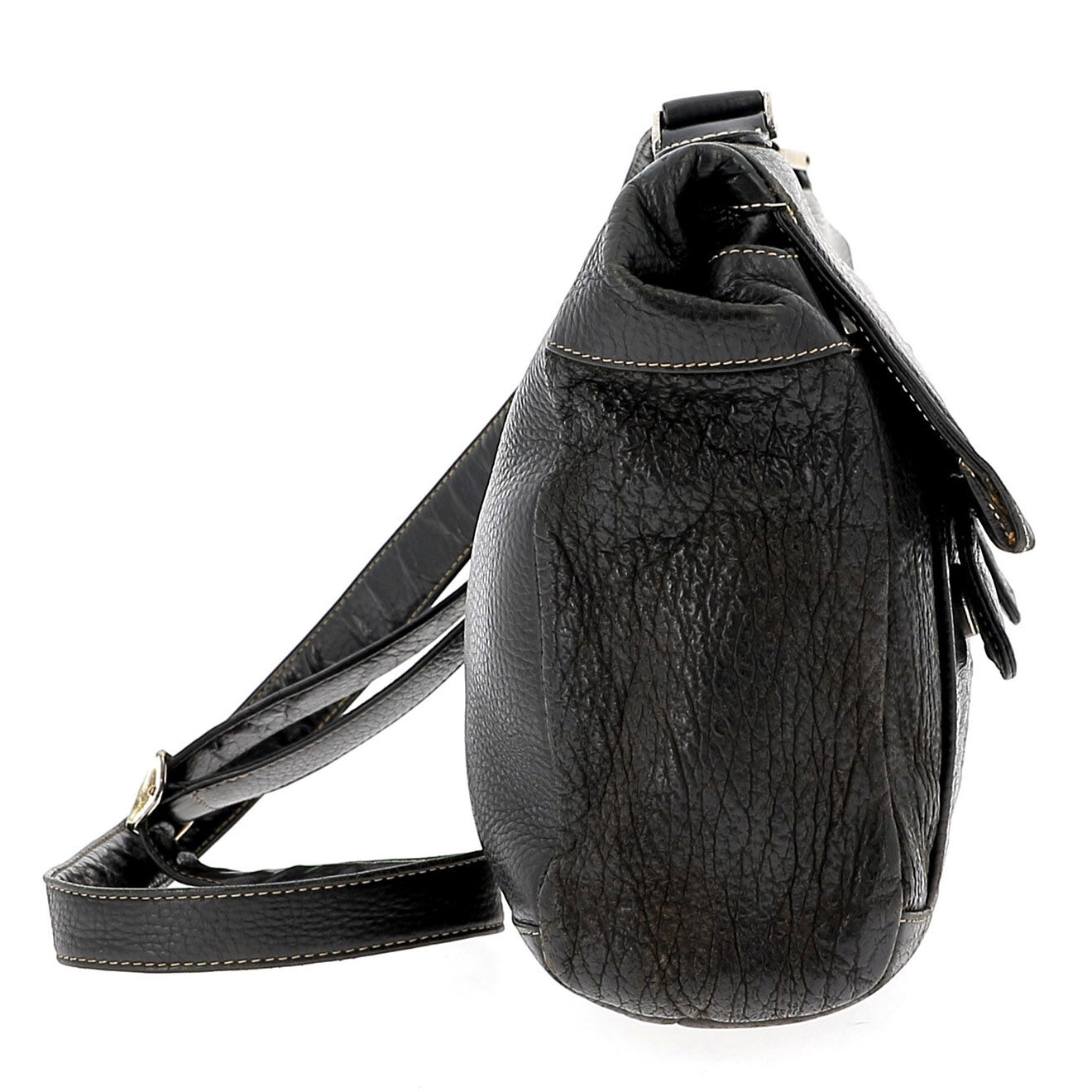 Gucci Sac bandoulière Vintage en Cuir noir Etat: Très bon état - Longueur 30 cm