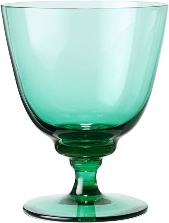 Holmegaard Flow Glas på fod 35 cl emerald green Grøn