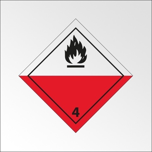 Plaque de Transport ADR 4 - Transport matières inflammables