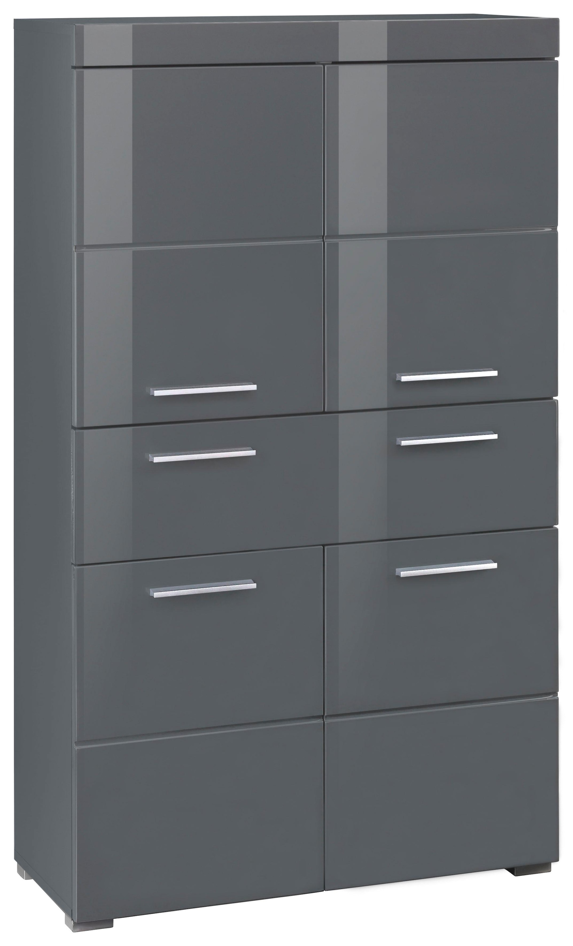 welltime Midischrank »Avena« Standschrank mit 4 Türen, 1 Schublade - (B/T/H) 73/31/130 cm