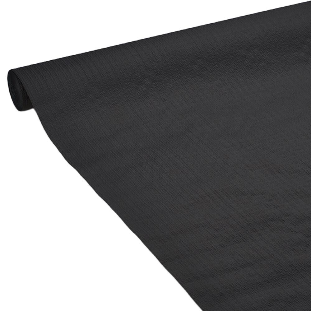 Nappe gauffrée noire en papier 20m