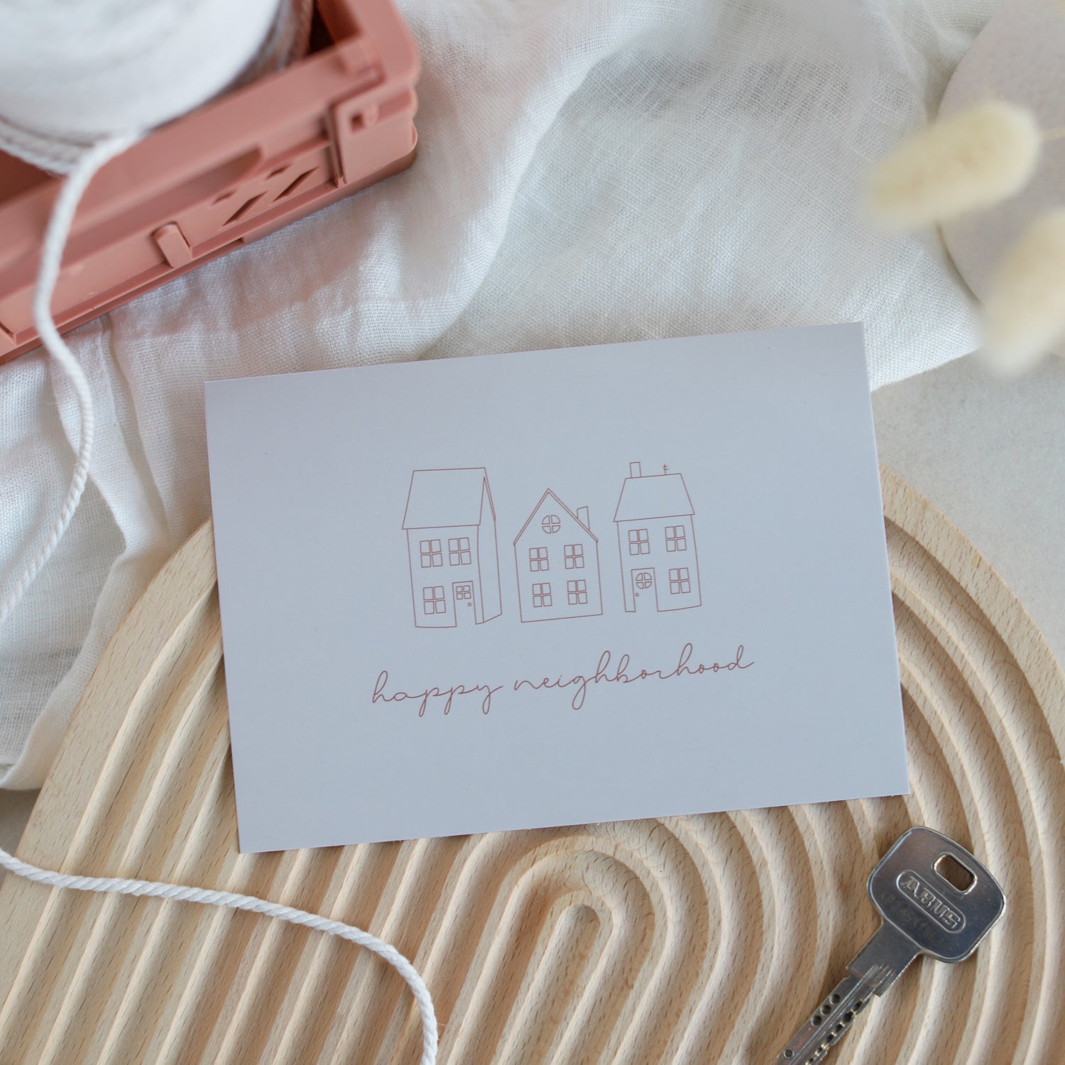Postkarte „Happy neighborhood