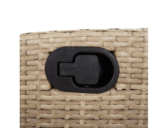 VIDAXL - Banc de jardin Banc inclinable de jardin avec coussins beige résine tressée
