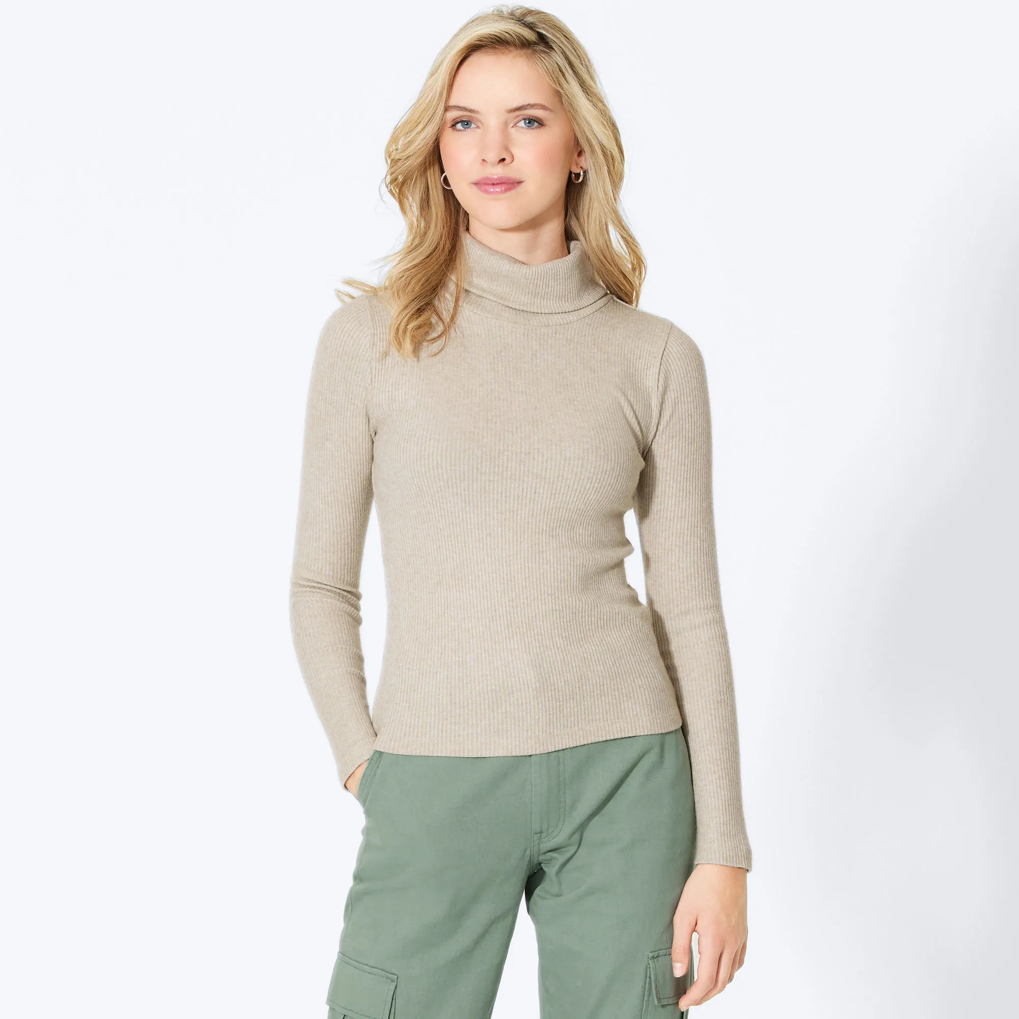 Damen-Pullover mit Ripp-Muster