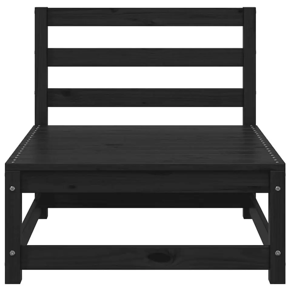 vidaXL - Loungeset - Zwart - Grenenhout