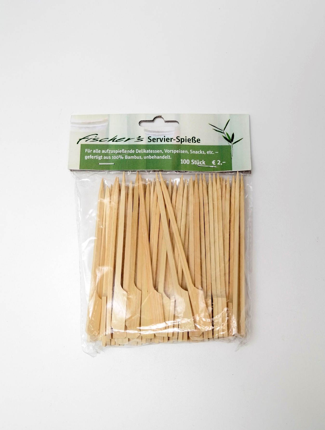 Bambusspieß, natur, T 12 cm zu 2,00